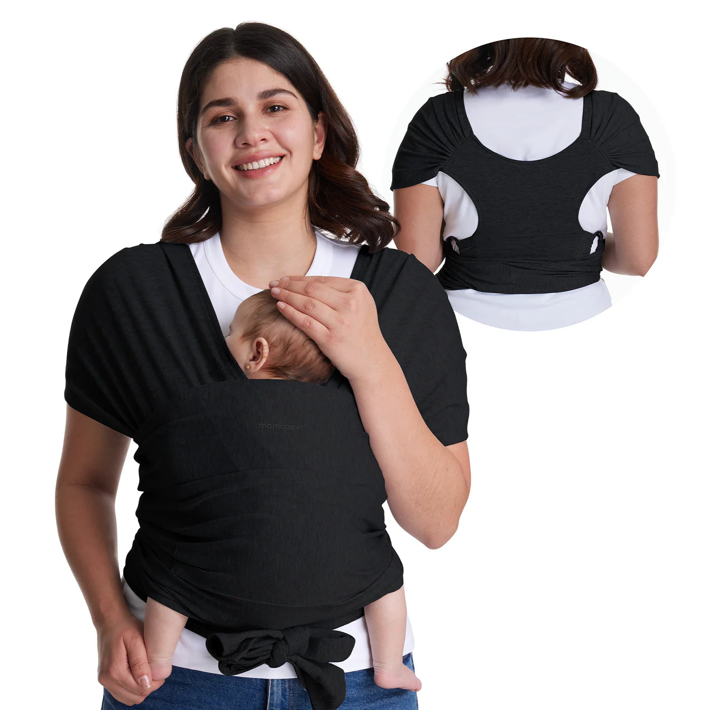 Momcozy Burðarsjal Svart - Baby Wrap Carrier