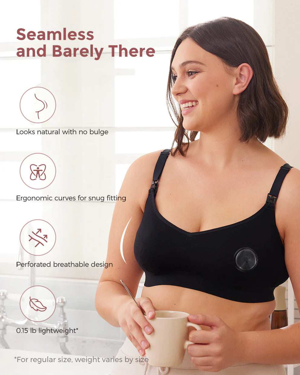 Græðandi Silfur Brjóstaskjöldur - Momcozy Silver Nursing Shield 55mm 2 pcs L