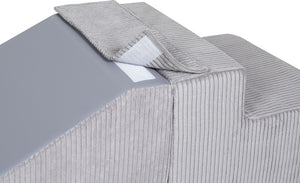 Midi Slide and Step kubbar Flauel Grátt