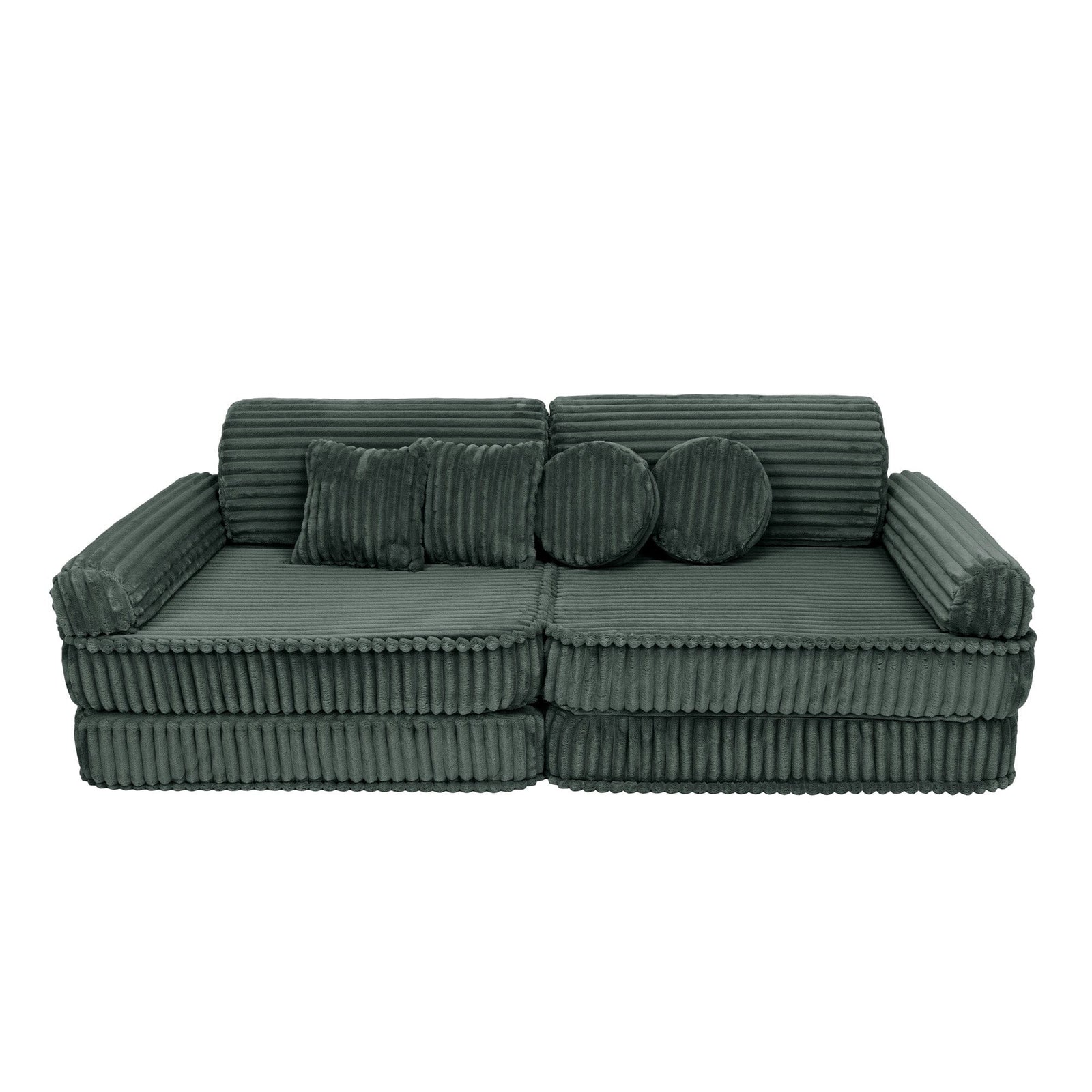 Modular Churros Leiksófi - Pine Forest Green