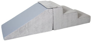 Midi Slide and Step kubbar Flauel Grátt