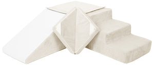 Slide and step kubbar flauel beige