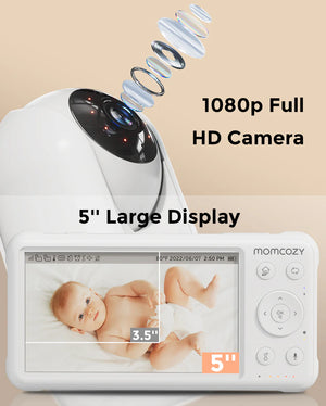 barnapíutæki með myndarvél - 1080P High, Performance Video Baby Monitor BM01