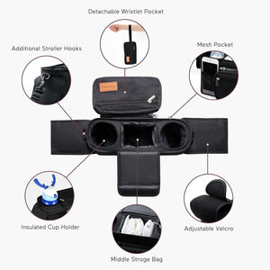 Momcozy Universal Kerrutaska - Momcozy Universal Stroller Organizer with Cup Holders