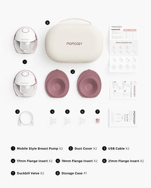 M6 Handfrjáls brjóstapumpa - Momcozy Mobile Style™ Hands-free Slim Breast Pump | M6