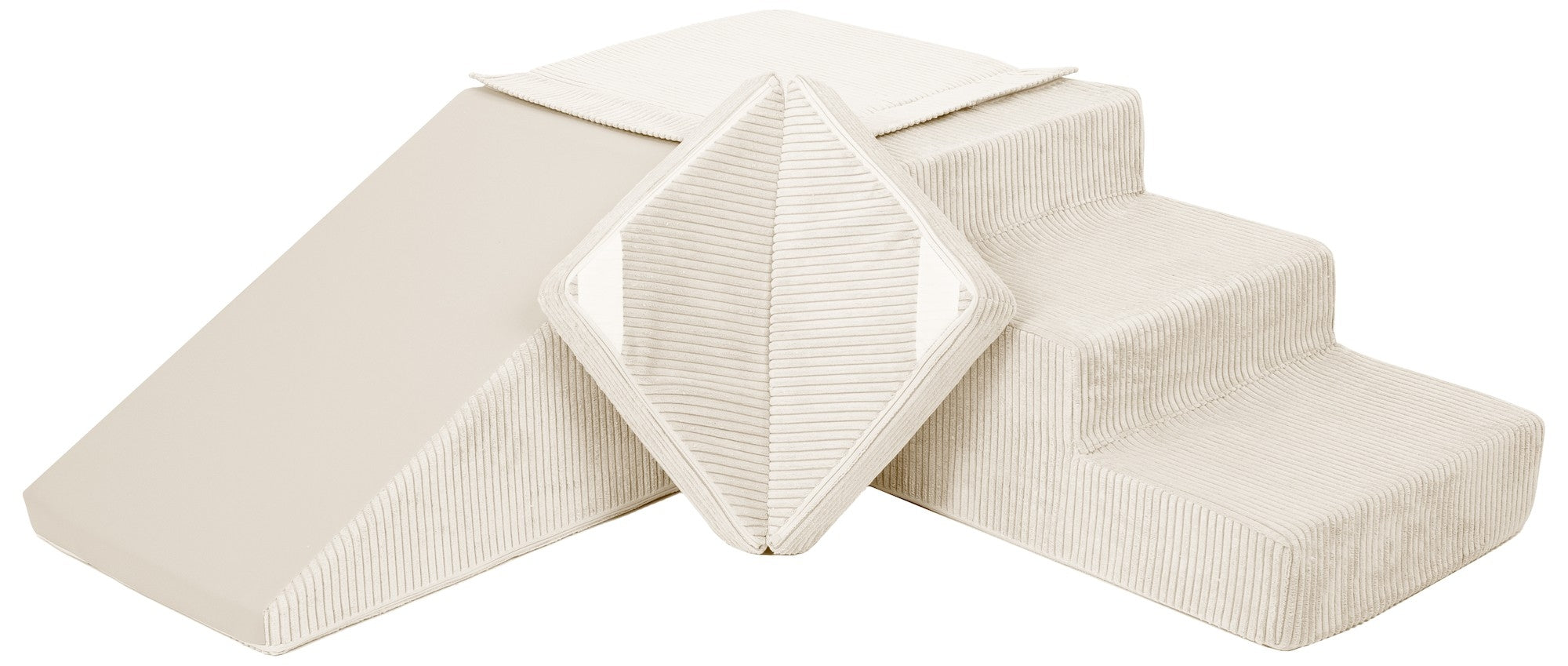 Slide and step kubbar flauel beige