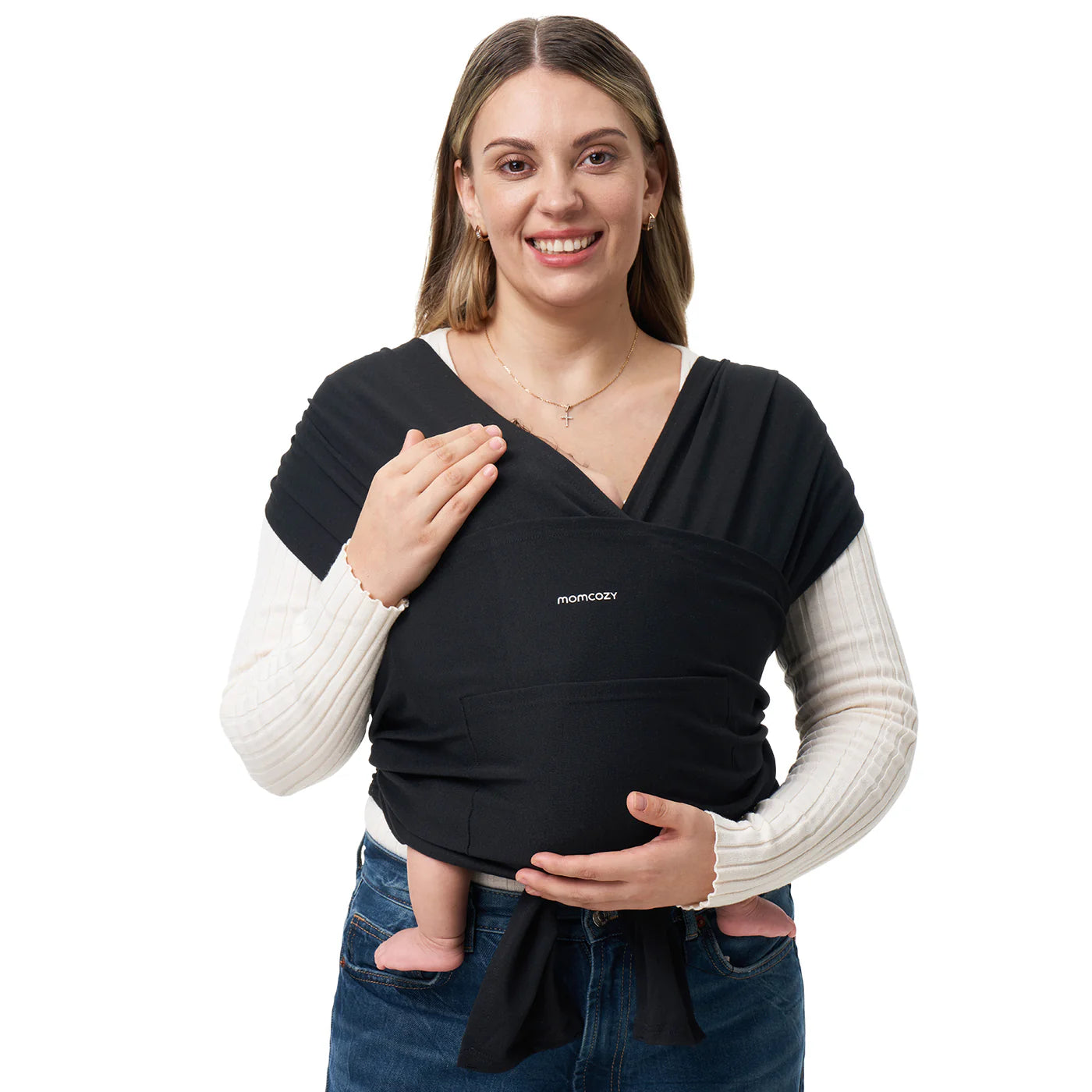 Momcozy Burðarsjal Svart - Baby Wrap Carrier