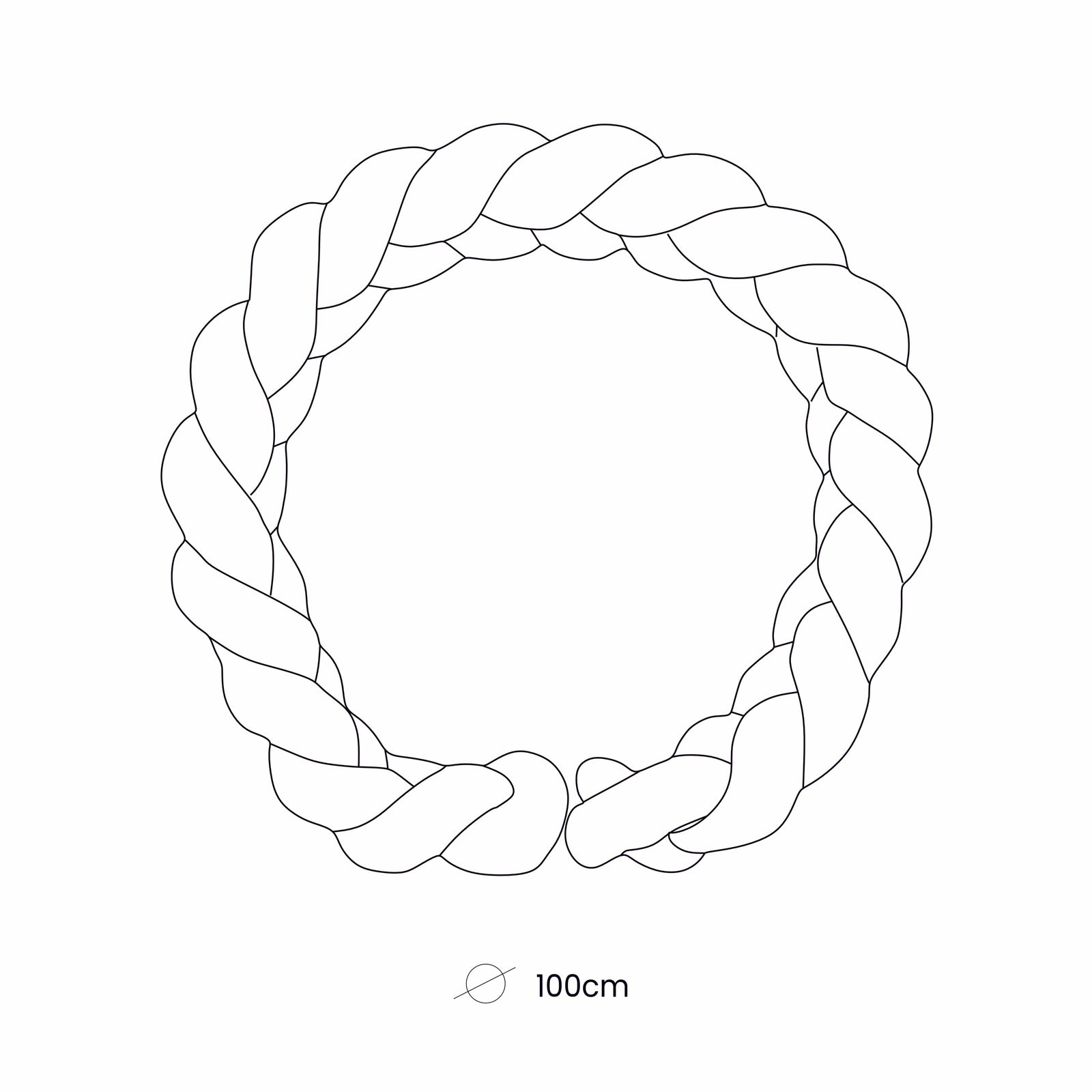 Barnahreiður - Leikmotta með stuðkannti Ecru