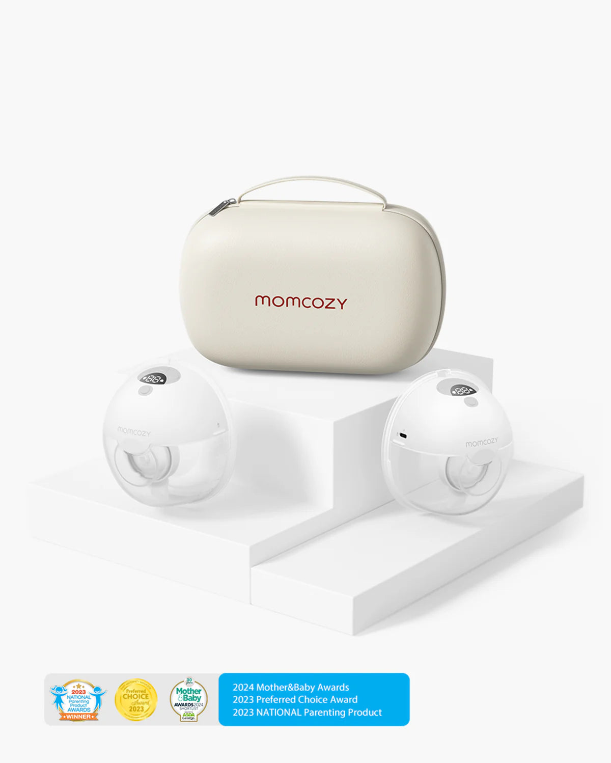 M5 Handfrjáls brjóstapumpa - Momcozy M5 Wearable Breast Pump Grey Double Packs