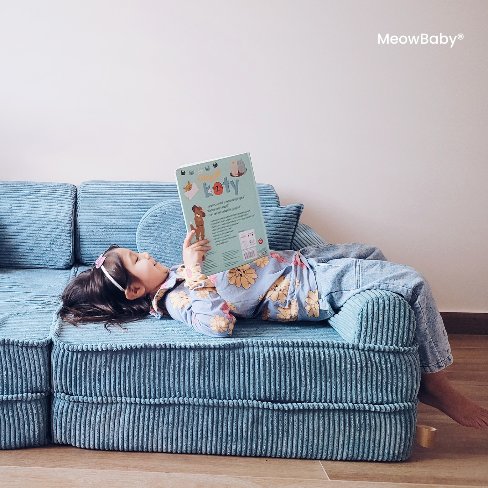 Premium Corduroy Leiksófi Turquoise