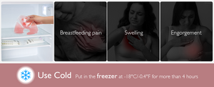 Momcozy Larger Breast Therapy Packs - hita og kælimeðferð, 2 stk., bleikir
