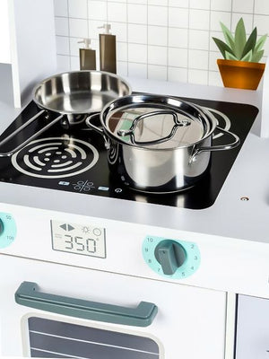 FORSALA - Leikfangaeldhús með áhöldum - Blátt/Grátt