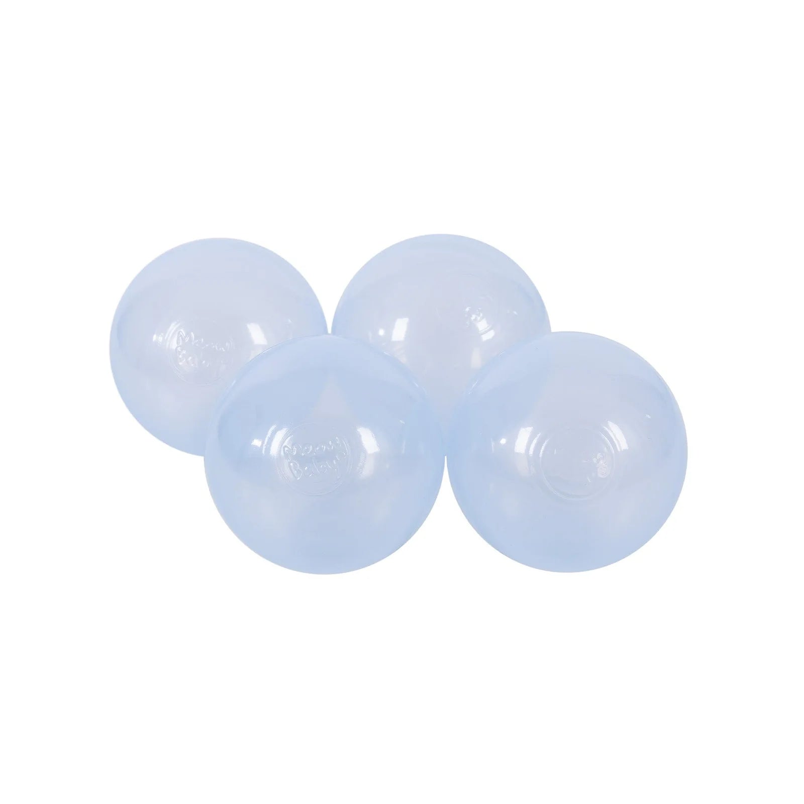 Blá Glærir plastboltar 50 stk frá MeowBaby