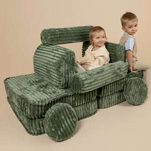 Modular Churros Leiksófi - Olive Sage Green