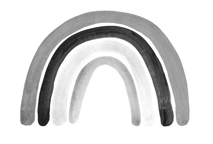 Regnbogi Svart/hvítt Litlir 12stk