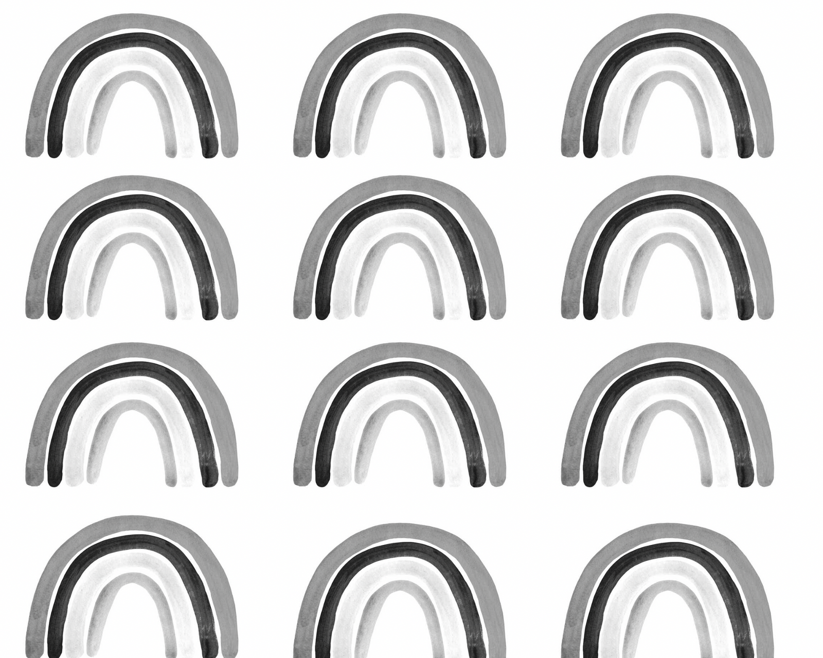 Regnbogi Svart/hvítt Litlir 12stk
