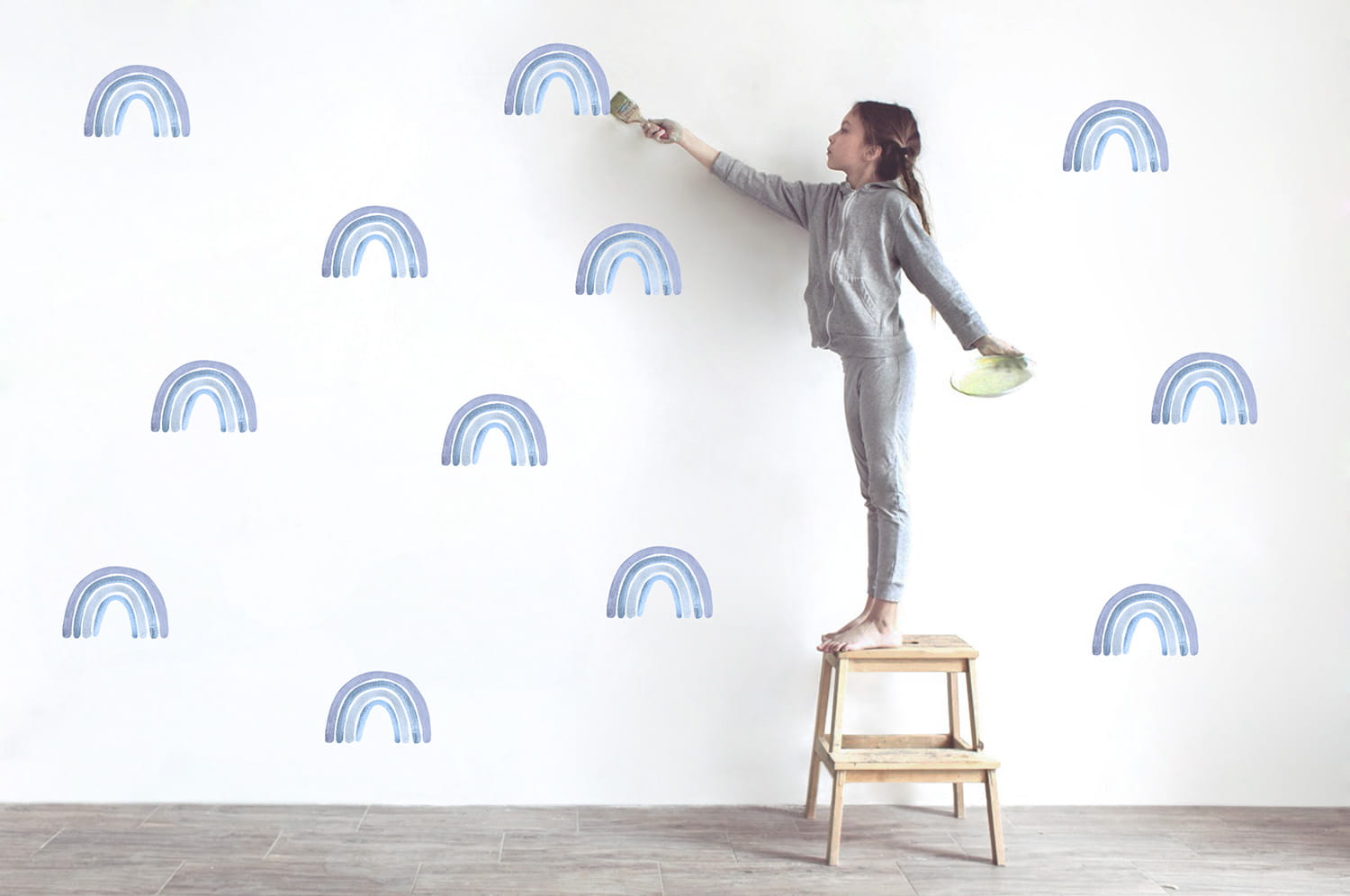 Regnbogi Blár Litlir 12stk